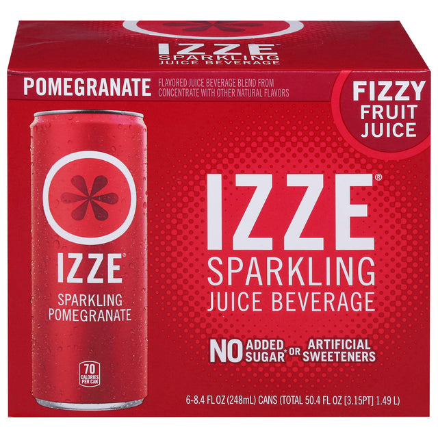 Izze Sparkling Pomegranate Juice, 4 x 6/8.4 fl oz