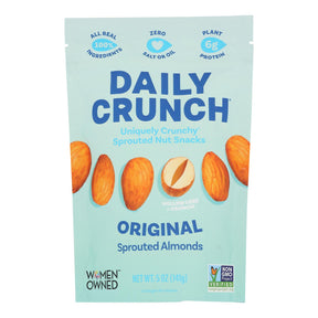 Daily Crunch Sprouted Almonds Original - Pack of 6 (4 oz Bags)