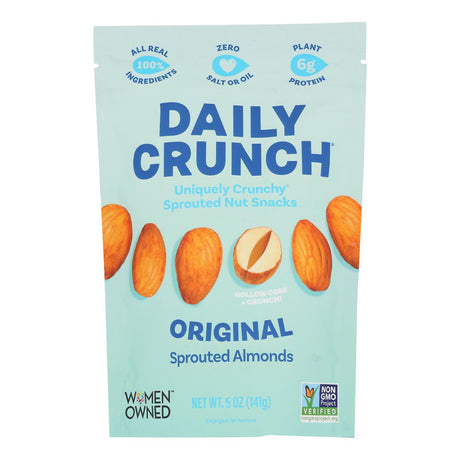 Daily Crunch Sprouted Almonds Original - Pack of 6 (4 oz Bags)