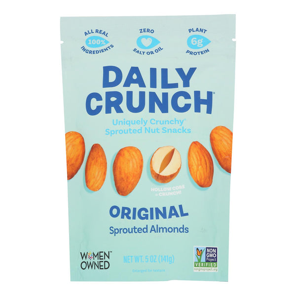 Daily Crunch Sprouted Almonds Original - Pack of 6 (4 oz Bags)
