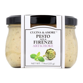 Cucina & Amore Artichoke Pesto Sauce - Pack of 6 (7.9 Fl Oz Each) - Authentic Italian Flavor