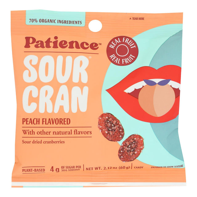 Patience Fruit Co Organic Sour Peach Cranberry Candy - 24 Pack - 2.12 oz