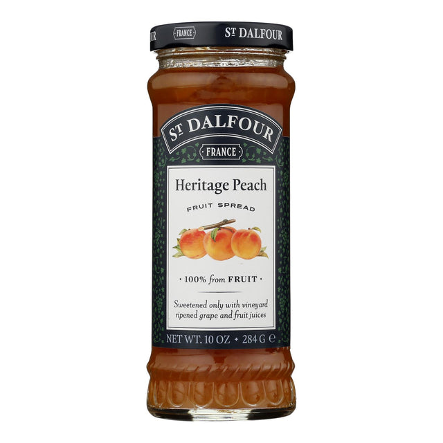 St Dalfour Golden Peach Fruit Spread - Deluxe 100% Fruit, 10 Oz - Pack of 6