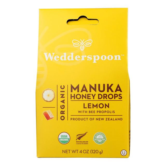 Wedderspoon Manuka Honey Drops - Lemon 4 oz (Single)