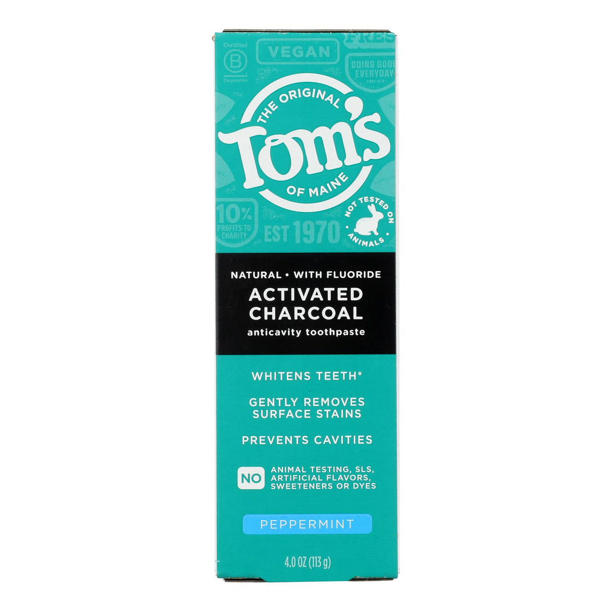 Tom's of Maine Charcoal Anticavity Fluoride Toothpaste - 4 oz, 6-Pack