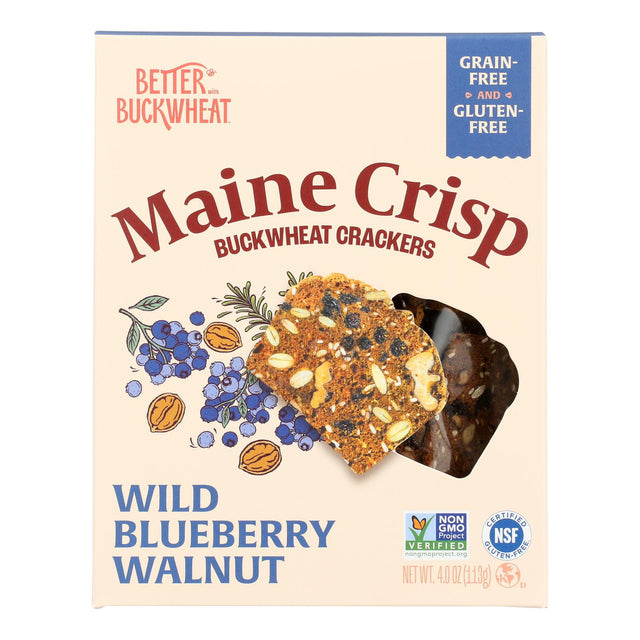 Better With Buckwheat Crisps, Wild Blueberry Walnut, 10 x 4 oz - Gluten-Free & Delicious