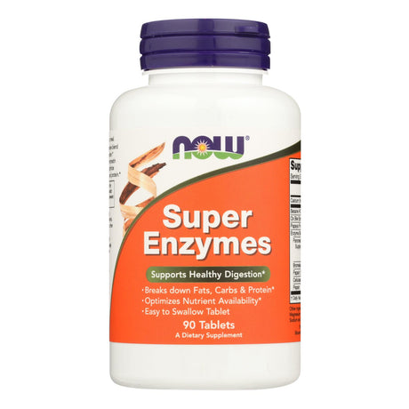 Now Foods Super Enzymes Digestive Supplement, 90 Tablets
