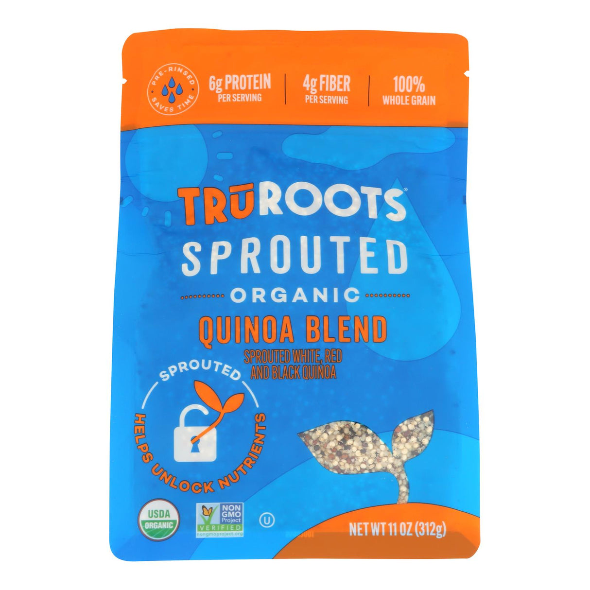 Truroots Organic Sprouted Quinoa Blend 6 Pack - Healthy & Delicious 11 oz