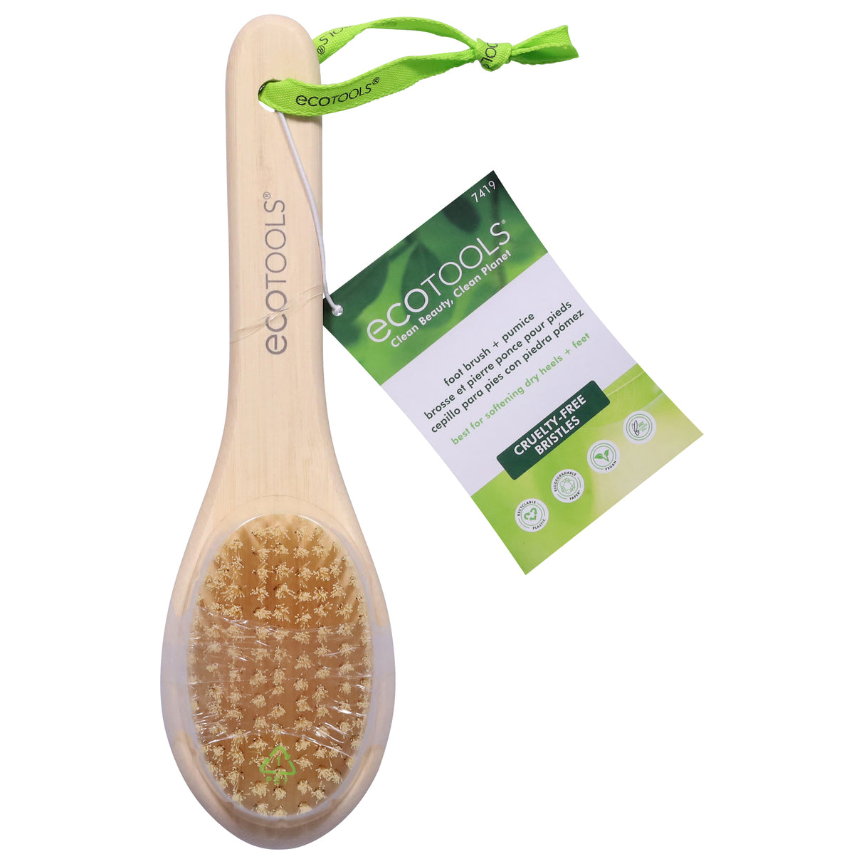 Eco Tools Foot Brush & File Set - Bamboo Exfoliating Pedicure Kit