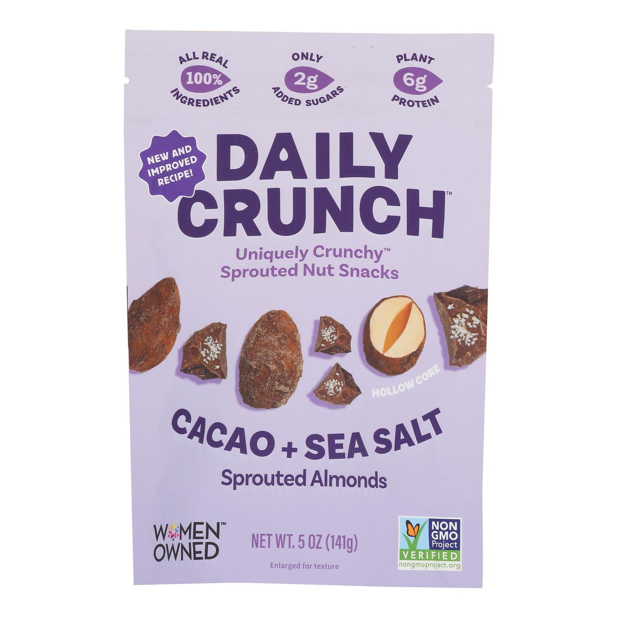 Daily Crunch Sprouted Almond Cacao Sea Salt - 6 x 4 oz Bags