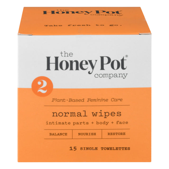 The Honey Pot Normal Individually Wrapped Feminine Wipes - 15 Count