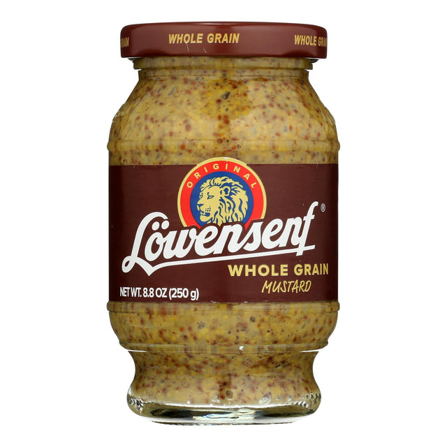 Lowensenf Whole Grain Mustard 6-Pack: Authentic German Style - 8.8 Oz Each
