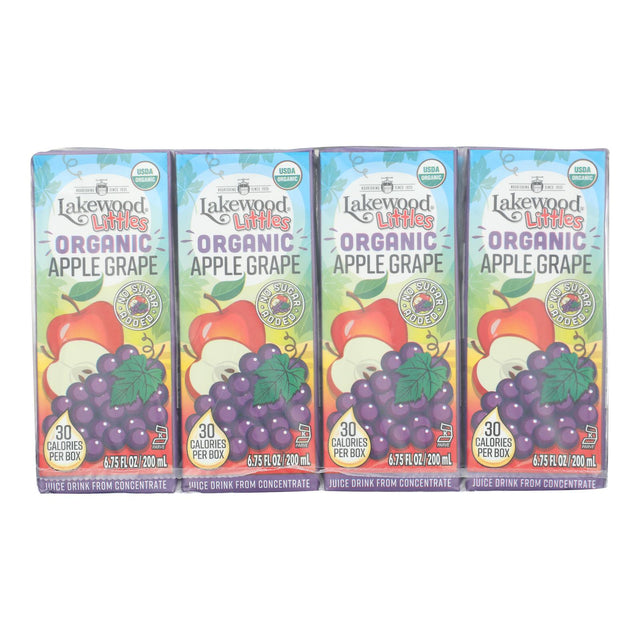 Lakewood Littles Organic Apple Grape Juice , 4-8/6.75 fl oz