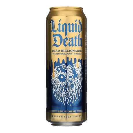 Liquid Death Iced Tea: Dead Billionaire - 12  | Healthy Iced Tea Drinks