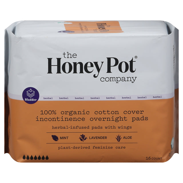 The Honey Pot Herbal Incontinence Pads, 16 Count