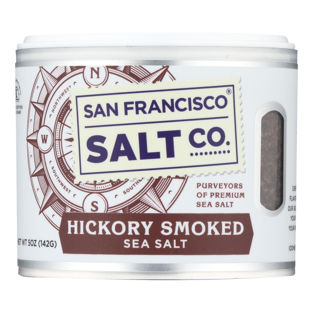San Francisco Salt Co. Hickory Smoked Sea Salt - Pack of 6 - 5 Oz. - All Natural Smoked Flavor