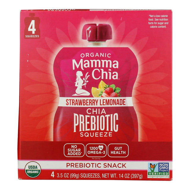 Mamma Chia Squeeze Lemonade: Healthy Snack Pouches | Case of 6 On-The-Go