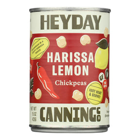 Heyday Chickpeas: Harissa Lemon - 12 x 15 oz  | Gourmet Canned Beans