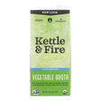 Kettle & Fire Low Sodium Vegetable Broth - 8 x 32 oz Cartons