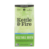 Kettle & Fire Low Sodium Vegetable Broth - 8 x 32 oz Cartons