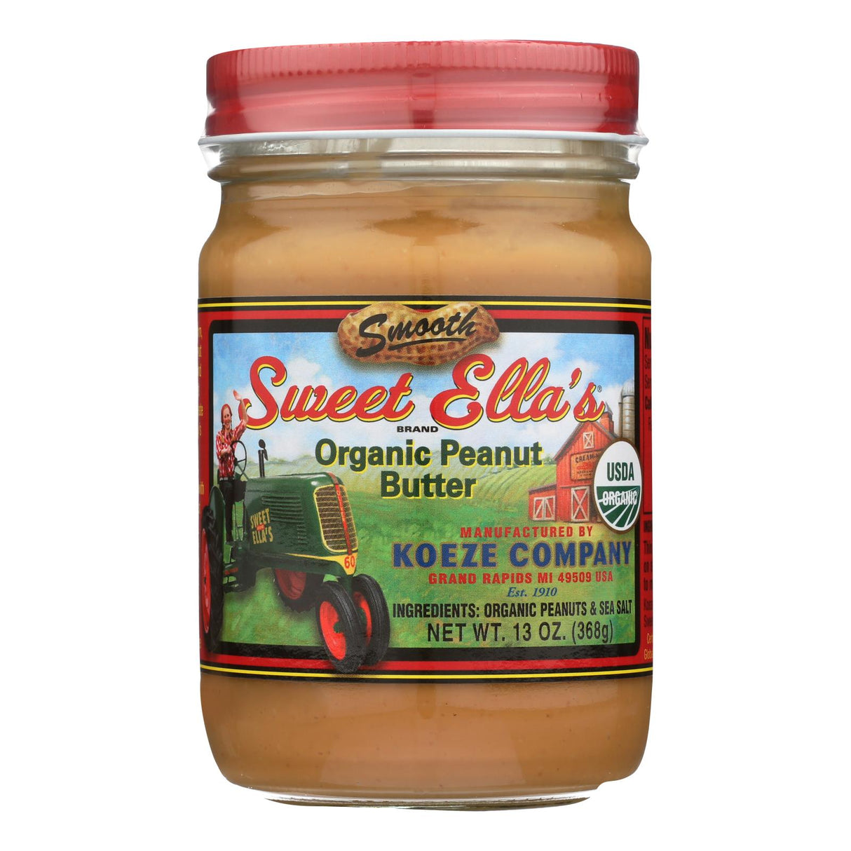 Sweet Ella's Peanut Butter OG1 Smooth (Pack of 6 - 13 Oz)