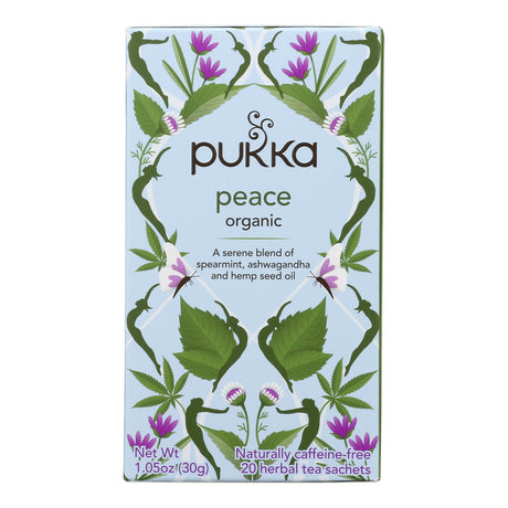 Pukka Peace Tea Bags: Organic Green Tea, 20 Count | Calming Blend