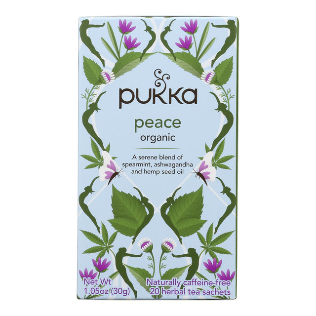 Pukka Peace Tea Bags: Organic Green Tea, 20 Count | Calming Blend