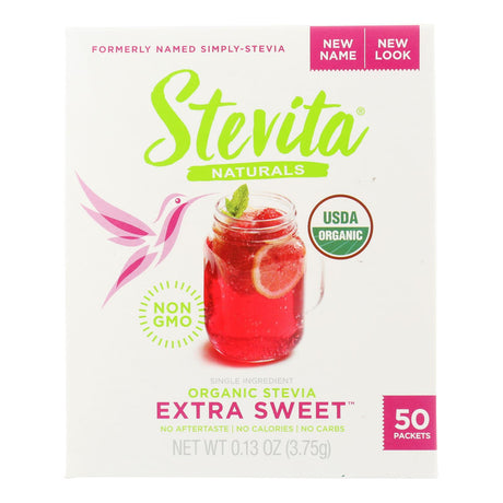 Stevita Stevia Organic Extra Sweet - 6 x 0.13 oz Pack - Natural Sugar Substitute
