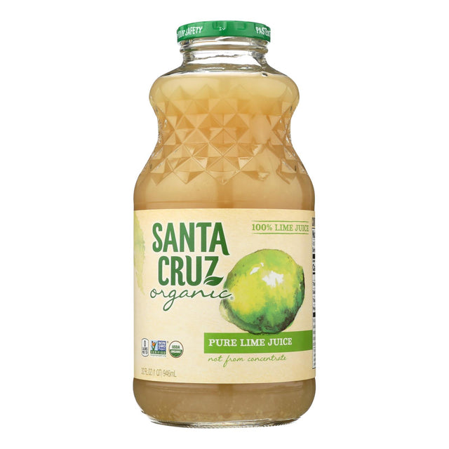 Santa Cruz Organic Lime Juice; 32oz (6 Pack) | Fresh Squeezed Taste