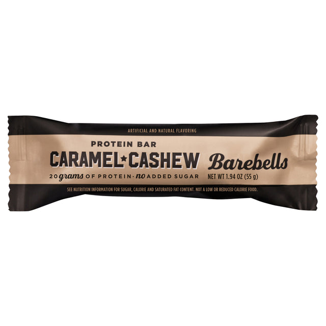 Barebells Protein Bar - Caramel Cashew - 12 Pack of 1.94 Oz Bars - High Protein, Low Carb