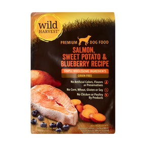 Wild Harvest Salmon, Potato & Blueberry Dog Food - Gluten-Free 4 x 3.5 Lb Case