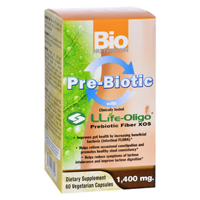 Bio Nutrition Llife-oligo Prebiotic Fiber 1400mg - 60 Vegetarian Capsules - Gut Health Support