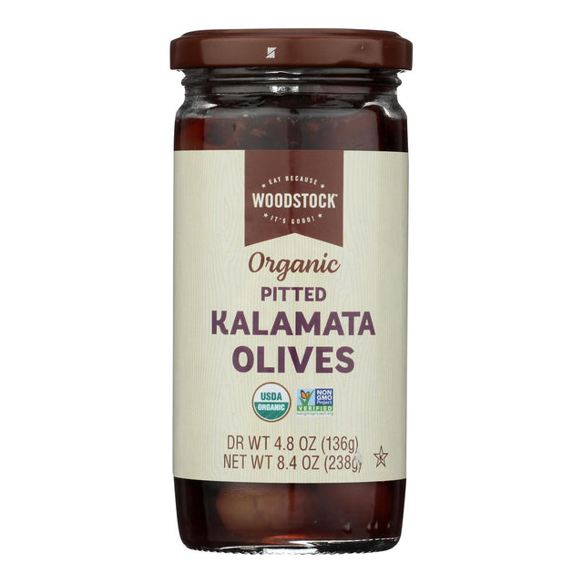 Woodstock Kalamata Olives 8.4oz (12 Pack) Pitted Greek Olives - Gourmet
