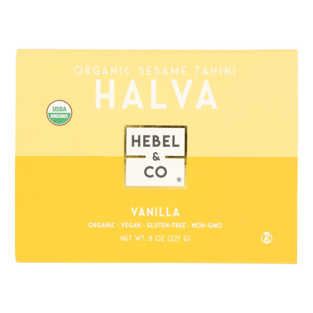 Hebel & Co. Vanilla Halva 8oz (12 Pack): Creamy Sesame Dessert Halva Treat