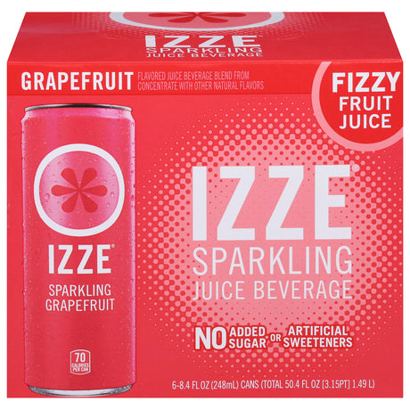 Izze Sparkling Grapefruit Drink, 4  of 6/8.4 Fl Oz