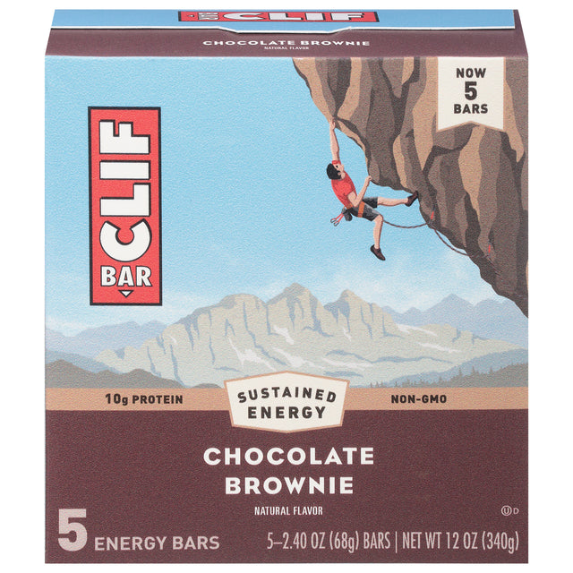 Clif Bar Energy Bar - Chocolate Brownie - 6 x 2.4 oz