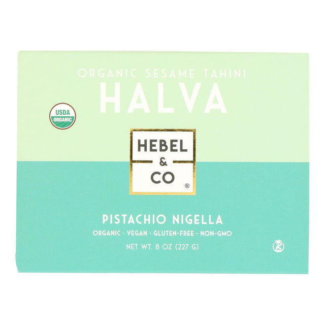 Hebel & Co. Halva Organic Pistachio Nigella Seeds - 8 oz - (Pack of 12) - Gourmet Sesame Dessert