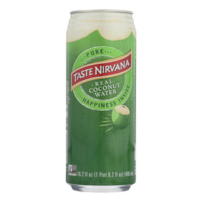 Taste Nirvana Coconut Water - Premium Electrolyte Drink - 12 x 16.2 Fl Oz