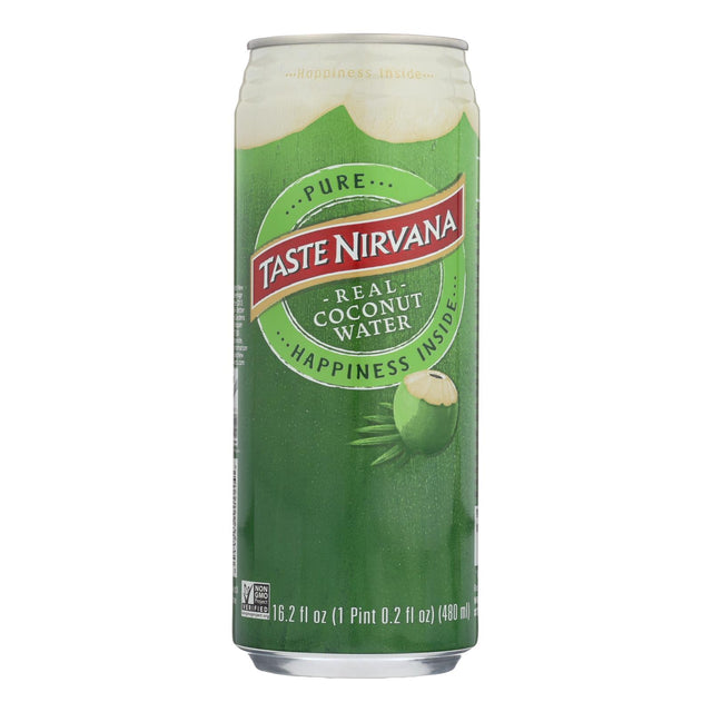 Taste Nirvana Coconut Water - Premium Electrolyte Drink - 12 x 16.2 Fl Oz