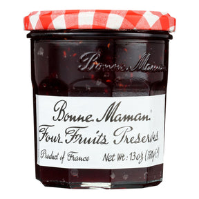 Bonne Maman Four Fruit Conserve (Pack of 6) - 13 oz  - Authentic French Recipe