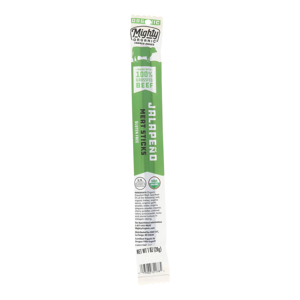Mighty Organic Grass-Fed Beef Breakfast Sticks, Jalapeno, 24 x 1 oz.