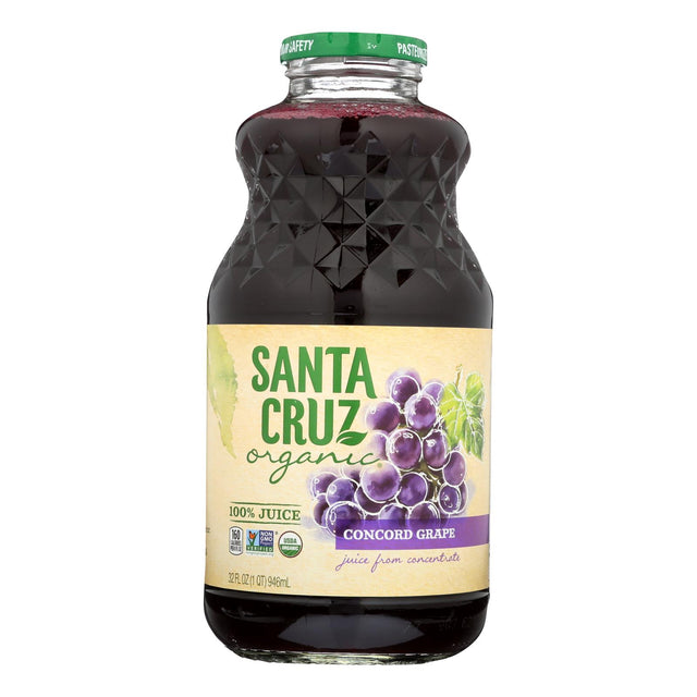 Santa Cruz Organic Concord Grape Juice - 32oz 6-Pack | Natural Grape Juice