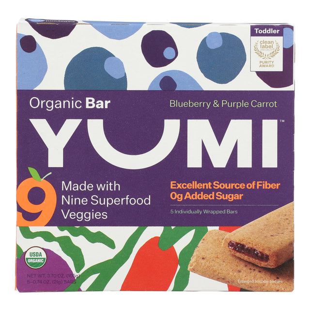 Yumi Bar - Organic Blueberry Purple Carrot - 3.7 oz Single