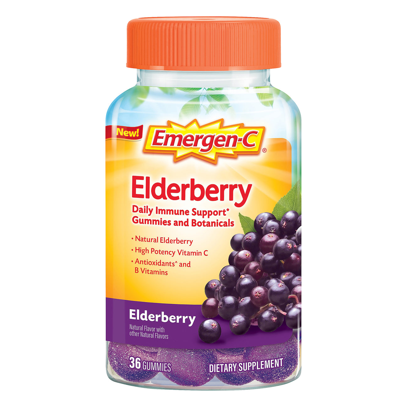 Emergen-C Immune+ Elderberry Gummies - 36 Count - Immune Support Supplement