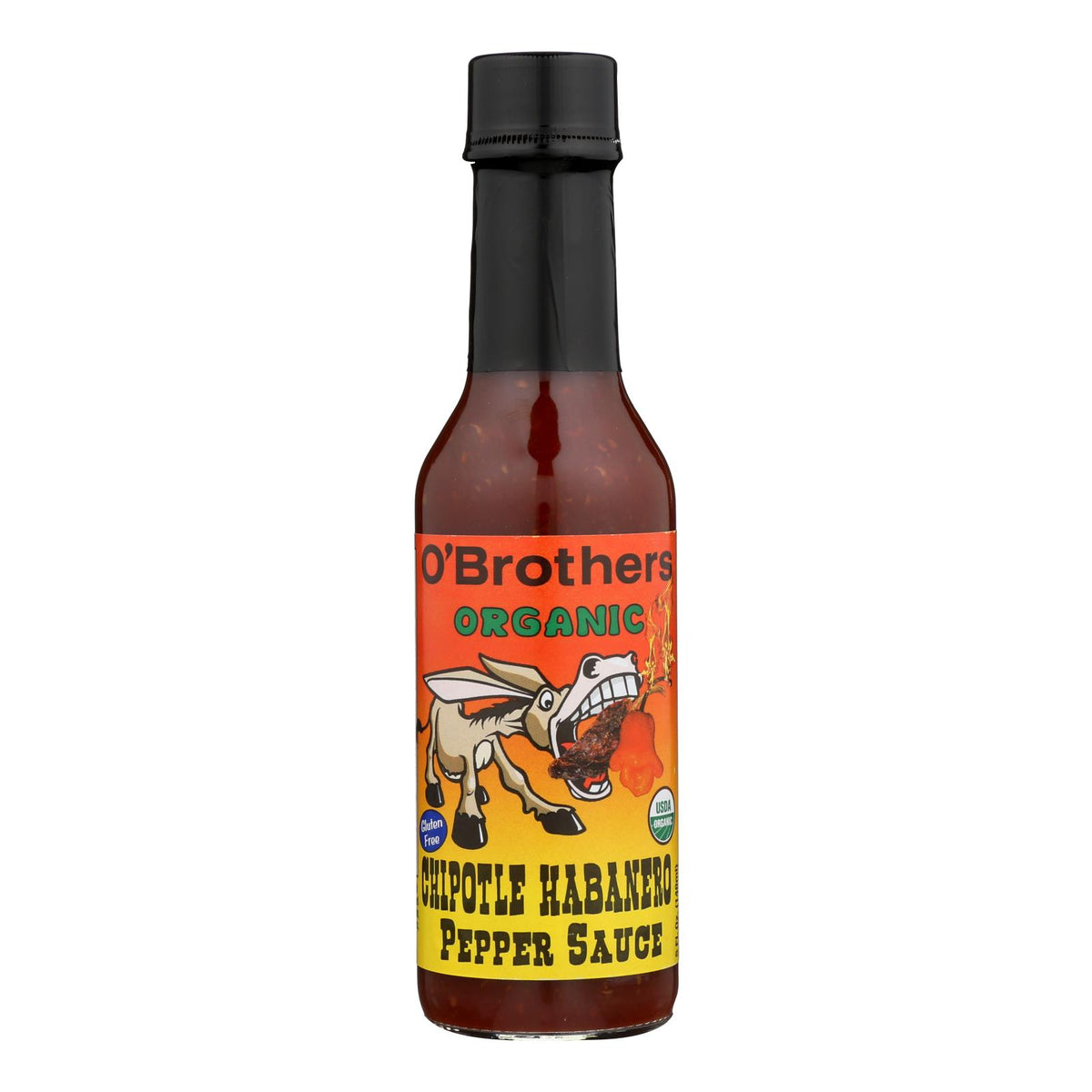 O'brothers Hot Sauce - Organic Pepper Hot Sauce Case of 12 - 5 Fl Oz ...