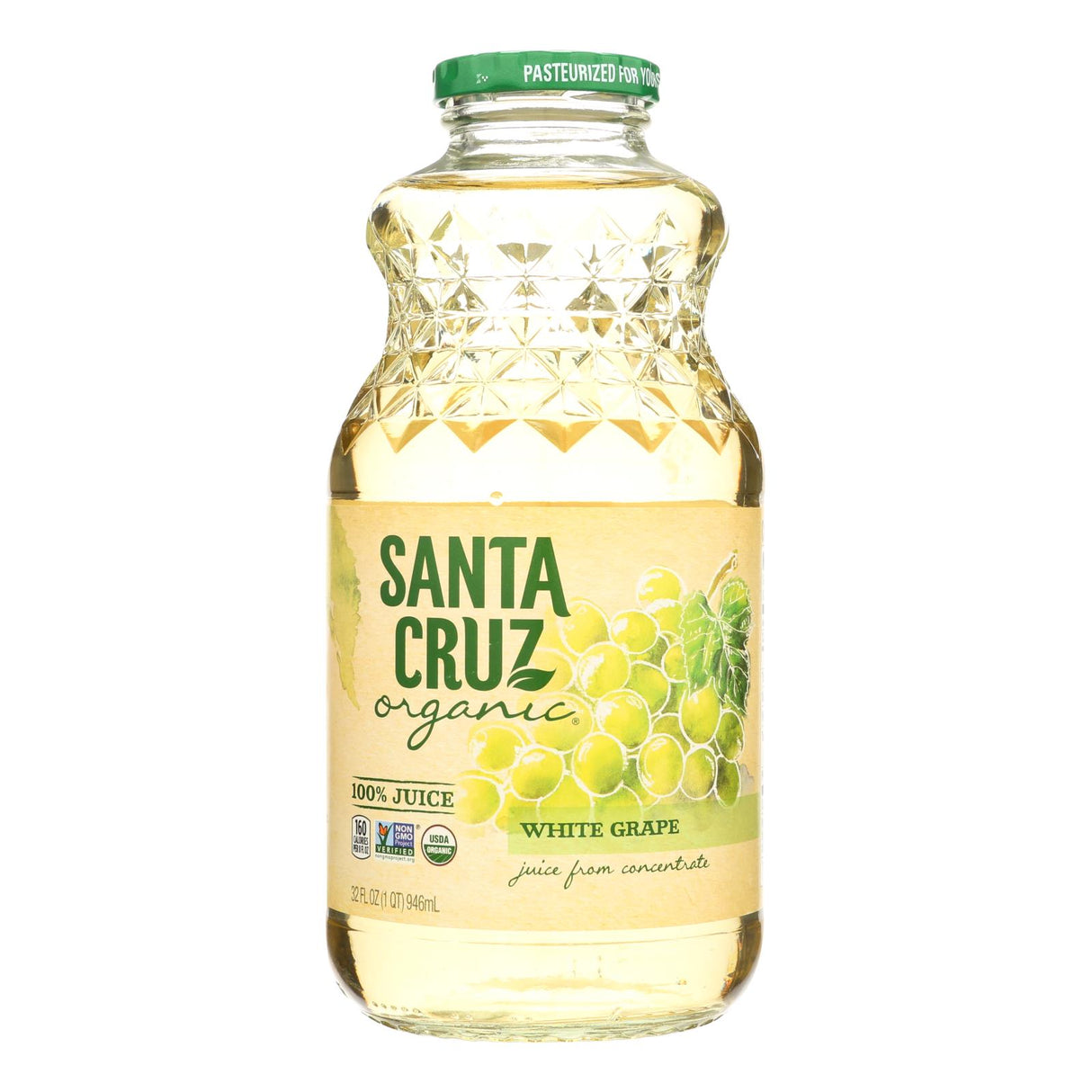 Santa Cruz Organic White Grape Juice, 32 fl oz - 6 Pack