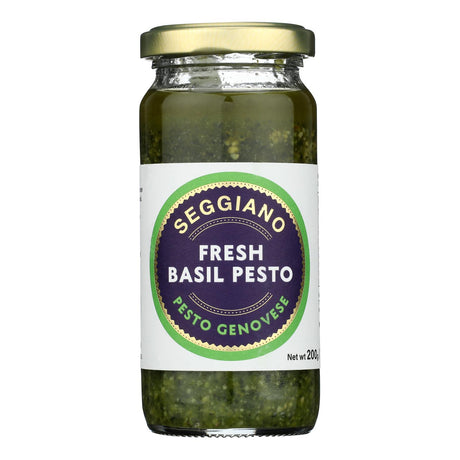 Seggiano Fresh Basil Pesto Genovese - Pack of 6 - 7 Oz - Authentic Italian Recipe