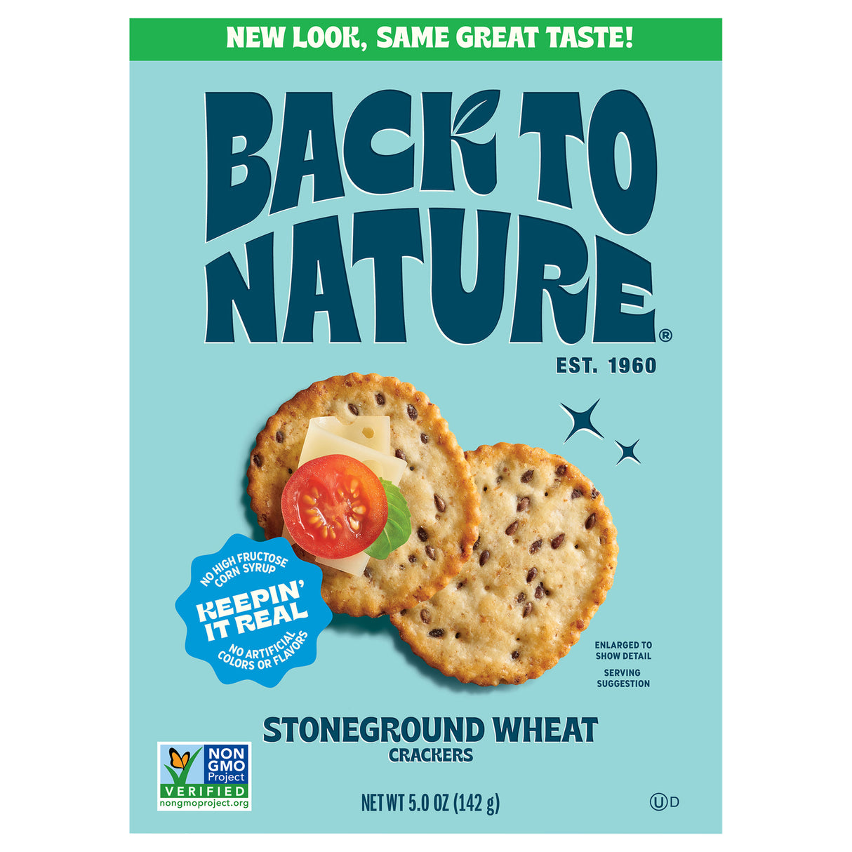 Back to Nature Stoneground Wheat Crackers, Original, 5 oz  (Pack of 6)