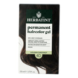Herbatint Hair Color 4D Golden Chestnut - Natural, Permanent, Ammonia-Free - 5.75 oz