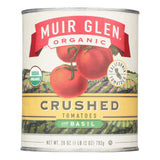 Muir Glen Crushed Tomatoes with Basil, 28 oz (Case of 12) - Organic, Fresh, Tasty